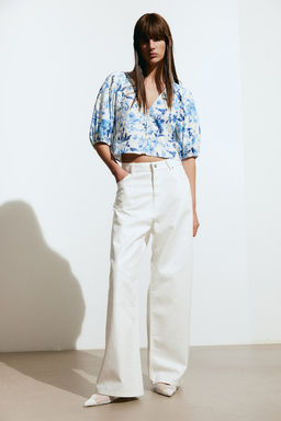 Blusa en mezcla de lino - H&m фото 2