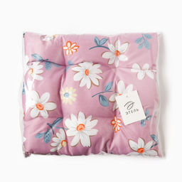 Цена за 2 шт. Подушка на стул Этель. Цветы, 40?40 см, сиреневая