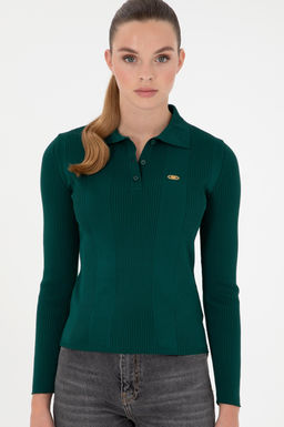 Женский темно-зеленый свитер Неожиданная скидка в корзине - U.s. polo assn фото 3