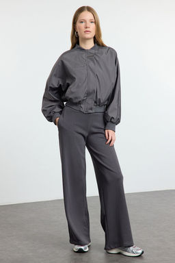 Antrasit Ince Ekstra Yuksek Bel Wide Leg/Genis Kesim Pantolon TWOAW25PL00026