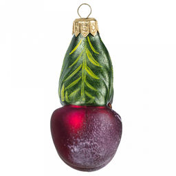 Елочная игрушка фигурка стеклянная Владимирская вишня-2 6,1х3,6х9,4см, ручная художественная роспись, подарочная упаковка (Россия) - Домашняя мода фото 3