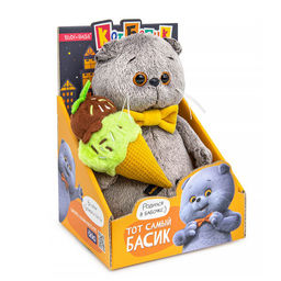 Мягкая игрушка "Басик с мороженым (мультсериал)" 19см (Ksm19-005) в инд. коробке