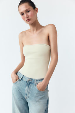 STRETCH BANDEAU BODYSUIT - Zara фото 24