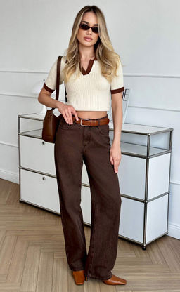 Джинсы жен. P222-0134-1 brown