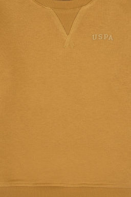 Erkek _ocuk Hardal Bisiklet Yaka Basic Sweatshirt - U.s. polo assn фото 3