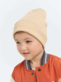 Шапка трикотажная двухслойная Крем-брюле - Bungly фото 3