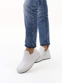 01-XKL24-067R WHITE Ботинки демисезонные женские (натуральная кожа, байка) - Алиса фото 2