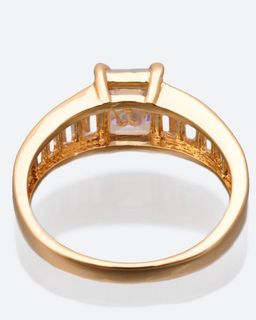 Diamantaire. Кольцо со вставками из кубических цирконов различной формы и размера,19