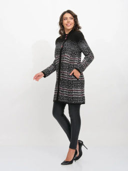 ЗЛАТА Кардиган В 1742 ст/черный-фуксия