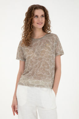 Женская футболка цвета хаки - U.s. polo assn фото 10
