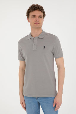 U. S. Polo Assn / Мужская темно-серая базовая футболка - U.s. polo assn фото 10