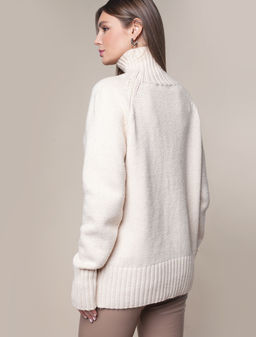 VILATTE / Свитер крупной вязки из уютной пряжи с ангорой и мохером  фото 11