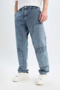 Relax Fit Rahat Kesim Duz Paca Pamuklu Jean Pantolon