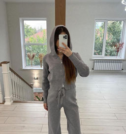 K13057 Костюм: брюки и джемпер (вязаный трикотаж) СВ_СЕРЫЙ