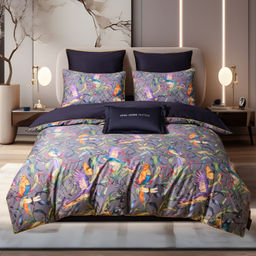 Комплект постельного белья Сатин Премиум на резинке CPAR032 160*200*30;180*200*30;140*200*30 Евро 4 Наволочки