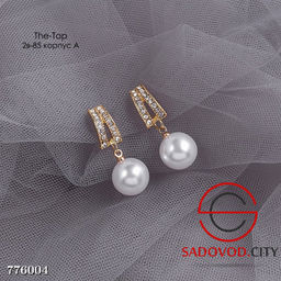 Серьги женские с жемчужиной