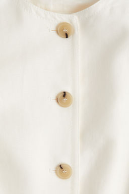 Blazer en mezcla de lino - H&m фото 7
