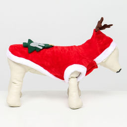 Костюм для животных Новогодний оленёнок, XL (ДС 35, ОГ 47 см) - Пижон фото 4