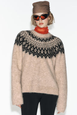 JUMPER WITH ALPACA JACQUARD SKI COLLECTION - Zara фото 16
