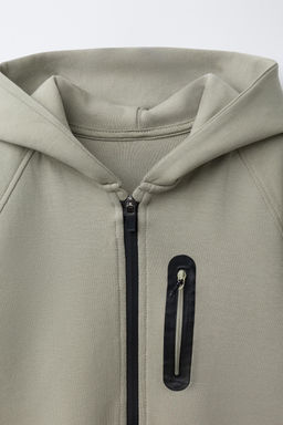 SPORTY INTERLOCK HOODIE - Zara фото 3