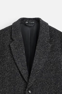 TEXTURED HERRINGBONE COAT - Zara фото 8