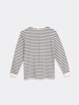 Лонгслив мужской молочный в черную полоску молочно -черная полоска1 121811 - Mark formelle фото 6