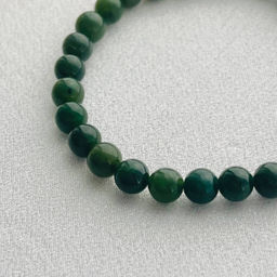Браслет из зелёного Нефрита 17 см