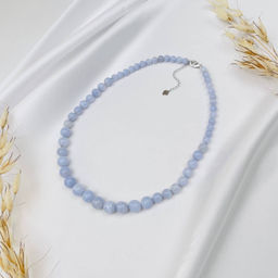 Колье на увеличение из Голубого агата 45 см +