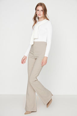 Vizon Flare Ispanyol Paca Bootcut Dokuma Pantolon TOFAW19BB0581