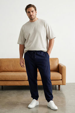 Lacivert B_y_k Beden Regular/Normal Kesim Jogger Basic Pamuklu E_ofman Alt_ TMNAW24AJ00003