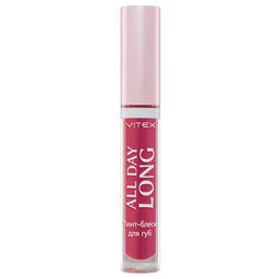 VITEX ALL DAY LONG Тинт-блеск для губ, тон 35 All day glamour rose 3г