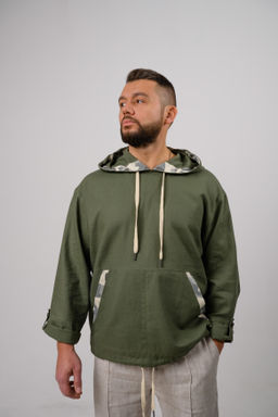 Льняная куртка- анорак