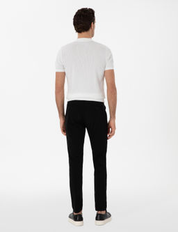 Siyah Slim Fit Pamuk Kar___ml_ Kanvas Pantolon - Cacharel фото 4