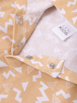 Песочник хлопковый с капюшоном, песочный - Lesi kids фото 3