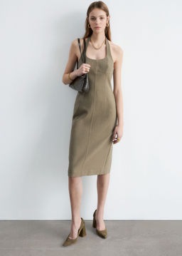Vestido midi con cuello halter - H&m фото 8