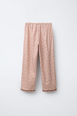 AGES 6-14 / LACE TRIM FLORAL PYJAMAS - Zara фото 4