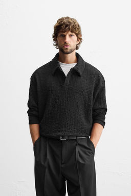 TEXTURED JACQUARD POLO SHIRT - Zara фото 2