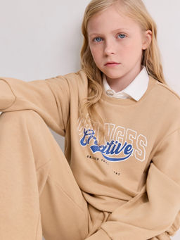 ACOOLA / Джемпер детский для девочек Vlasta_sw бежевый  фото 4