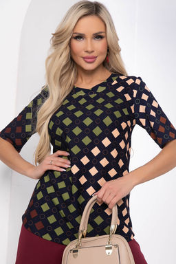 Джемпер Эмина (темно-синий/геометрия) Б8404 - Lt collection фото 6