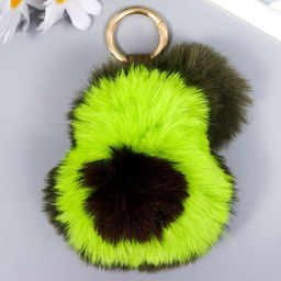 Брелок для ключей на кольце на карабине Пушистик. Авокадо, на сумку, рюкзак, 8?9 см