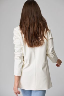 Жакет БелЭльСтиль 848 экокожа молочная фото 5