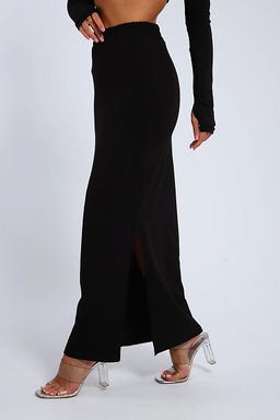 Юбка, футер (01056, черный макси) - Плиона фото 17