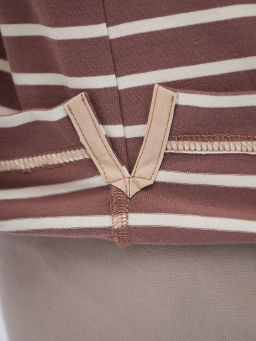 Джемпер мужской с воротником поло короткий рукав GREG G144-KD-HJ-02-4T (экрю полоска)