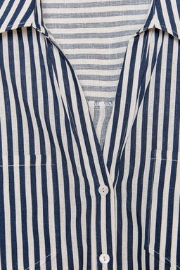 CROPPED LINEN BLEND SHIRT - Zara фото 32