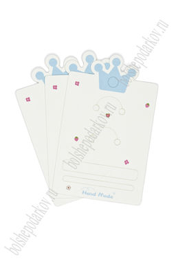 Карточки для украшений "Корона №3" (20 шт) SF-7700, голубой