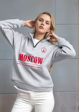 Толстовка женская с зип-воротником Moscow - Yollochka фото 14