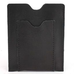 Обложка/футляр для паспорта Croco-П-1103 натуральная кожа 1отд, 3карм, черный шора (1000) 227430  фото 2