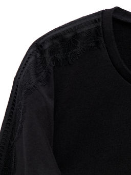 CONTE Хлопковый свитшот с легким мерцанием люрекса LD 1051 shiny black - Conte elegant фото 5