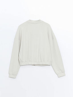 Kolej Yaka Oversize Kad?n Fermuarl? Sweatshirt - Waikiki фото 3