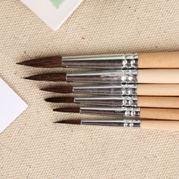 Кисти для масляной живописи 6 штук набор / 7677 /уп 48/480/1,2,3,4,5.6 - ГалеонТрейд фото 3